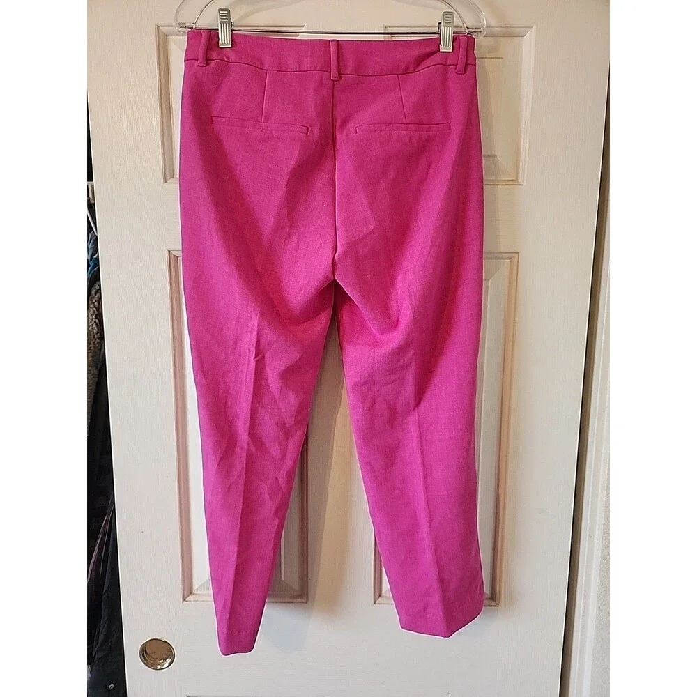 Old Navy Women's Size 6 Harper Pink Mid-Rise Ankle Pants Work Casual Regular New - Picture 4 of 7